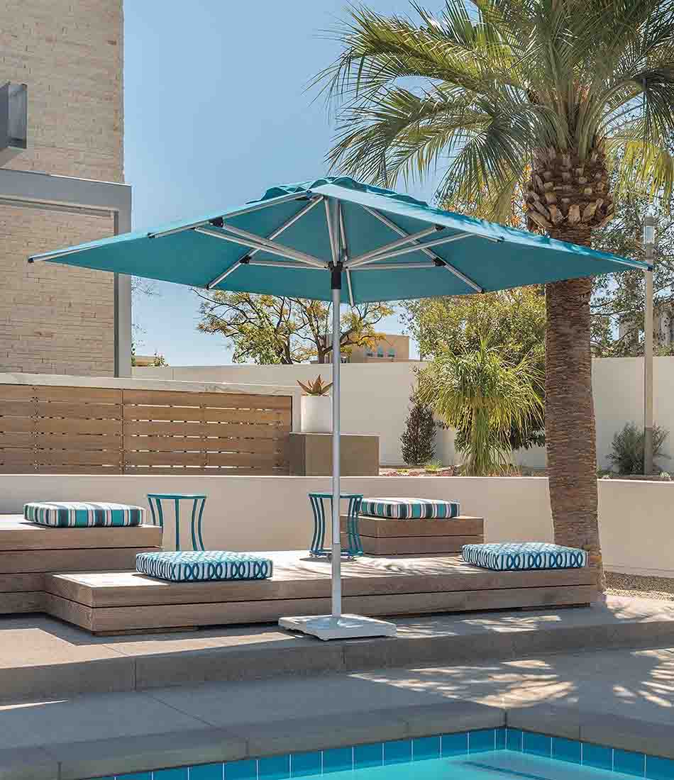 天秤座中心柱伞 - 8英尺方形