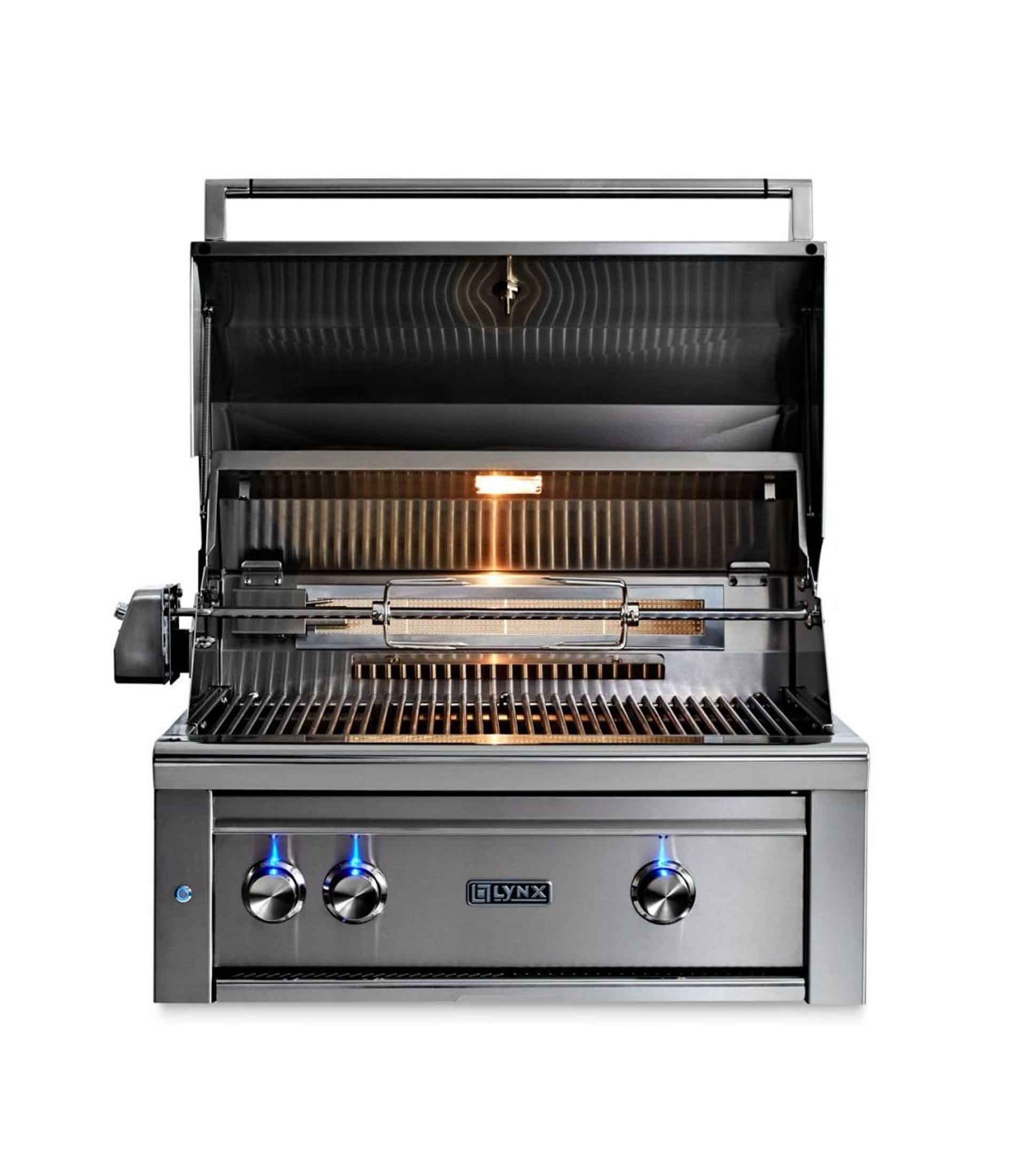 30” Professional Built in Grill - 1 Trident™ and 1 Ceramic with Rotisserie