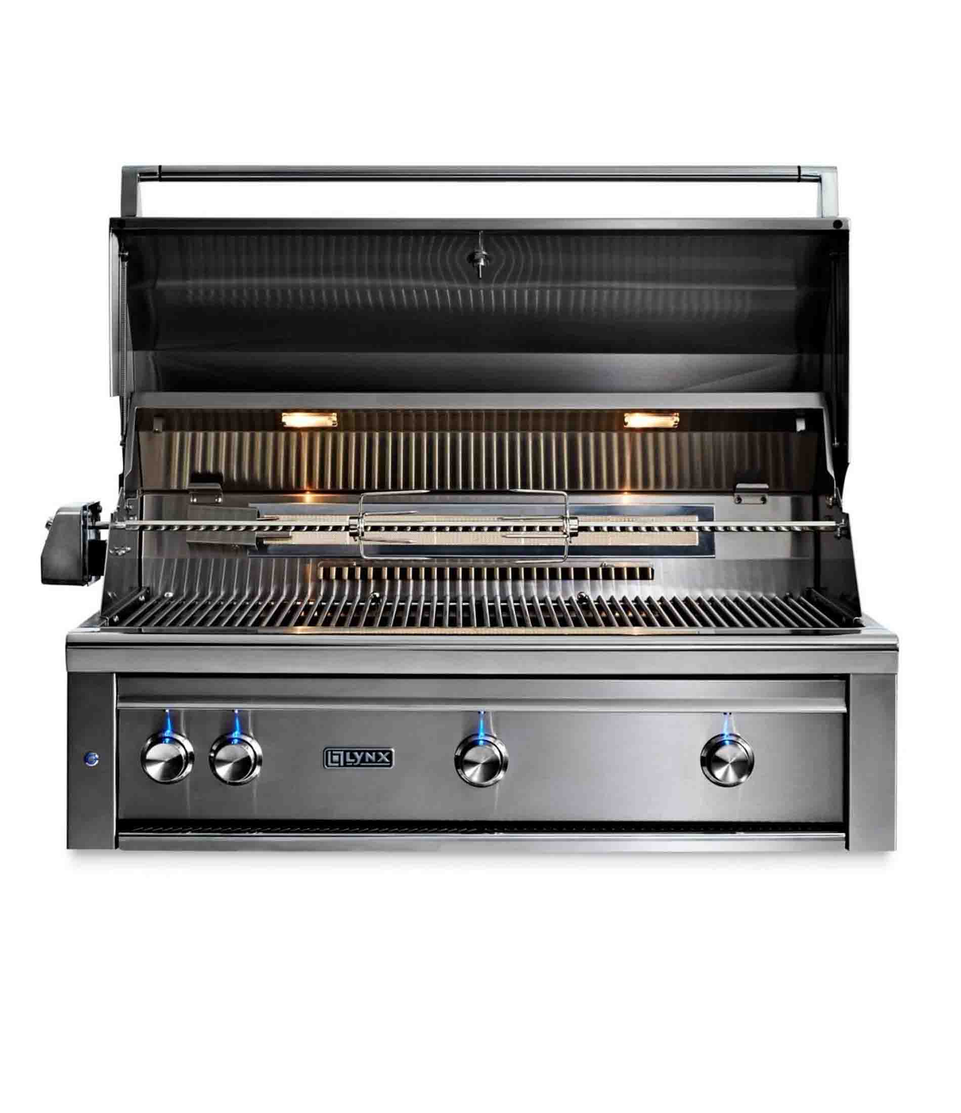 42" Professional Built in Grill - 1 Trident™ and 2 Ceramic with Rotisserie