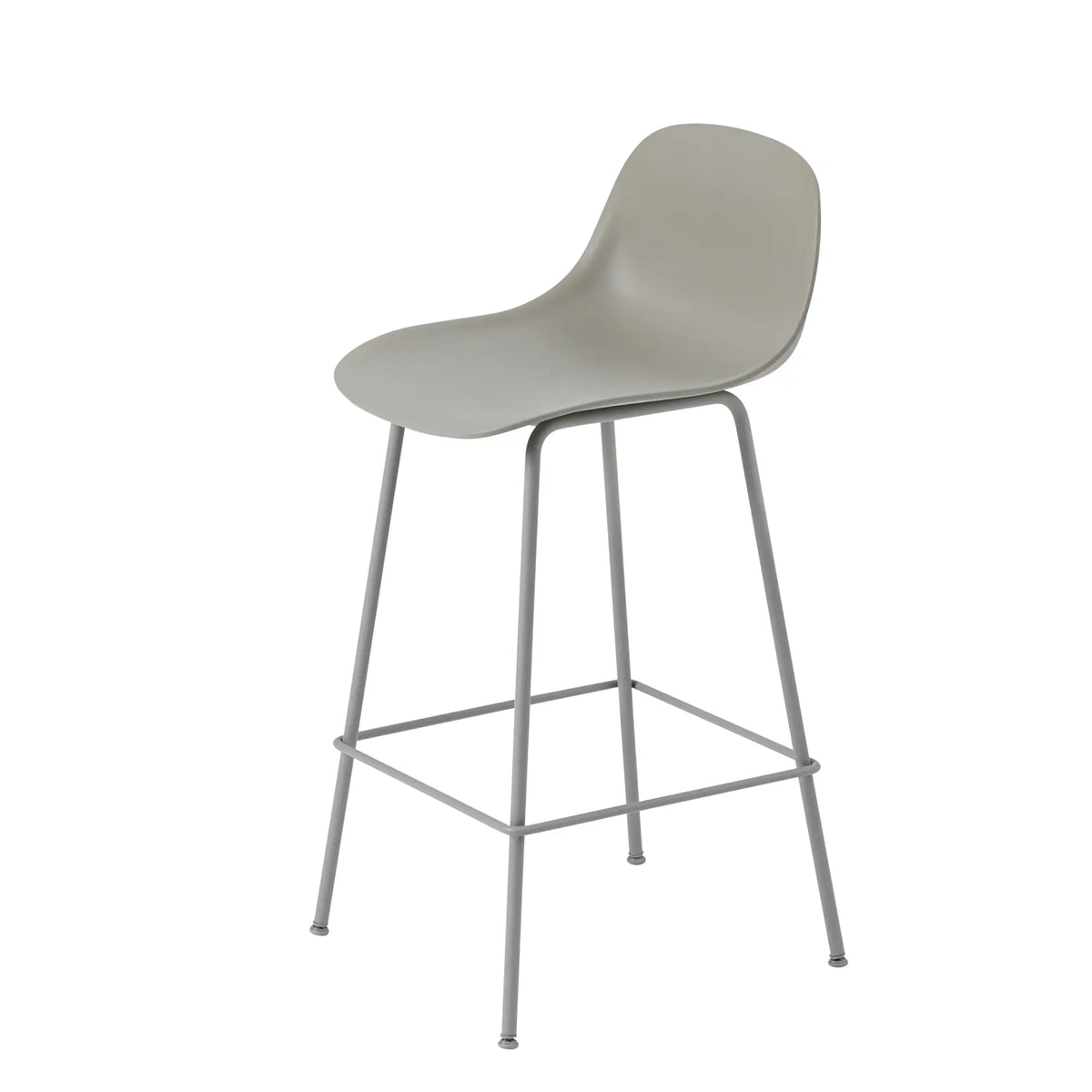 带靠背纤维柜台凳 - 管座