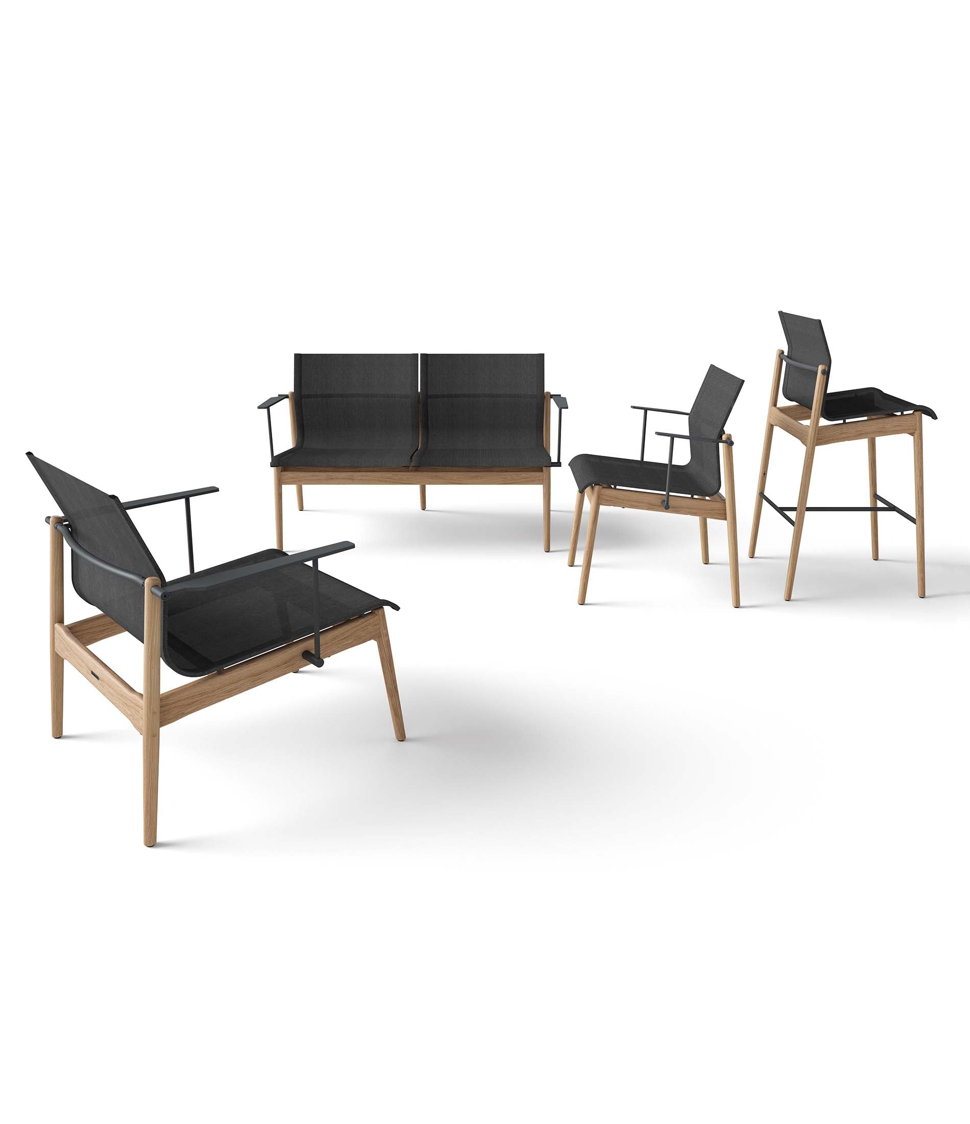 Sway Teak Stacking Dining Chair - Armless