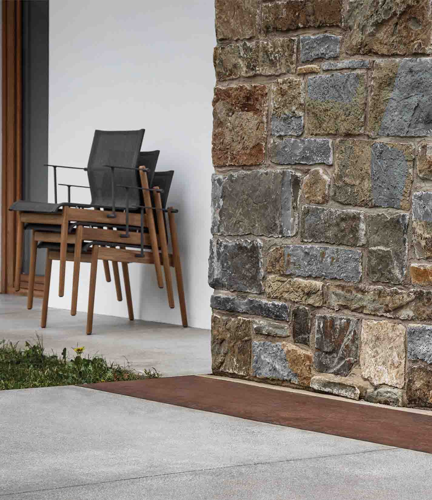 Sway Teak Stacking Dining Chair - Armless