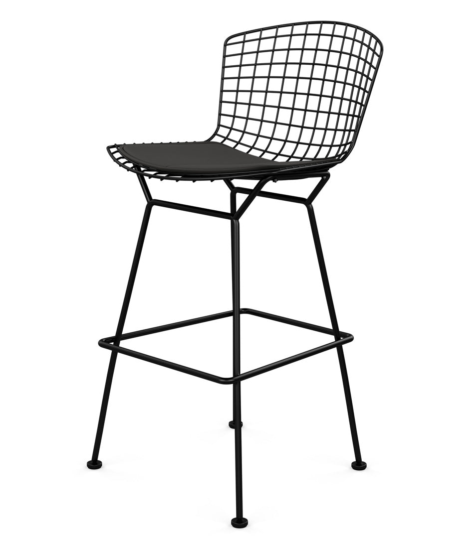 Bertoia Stool, Bar Height - Leather Seat Pad