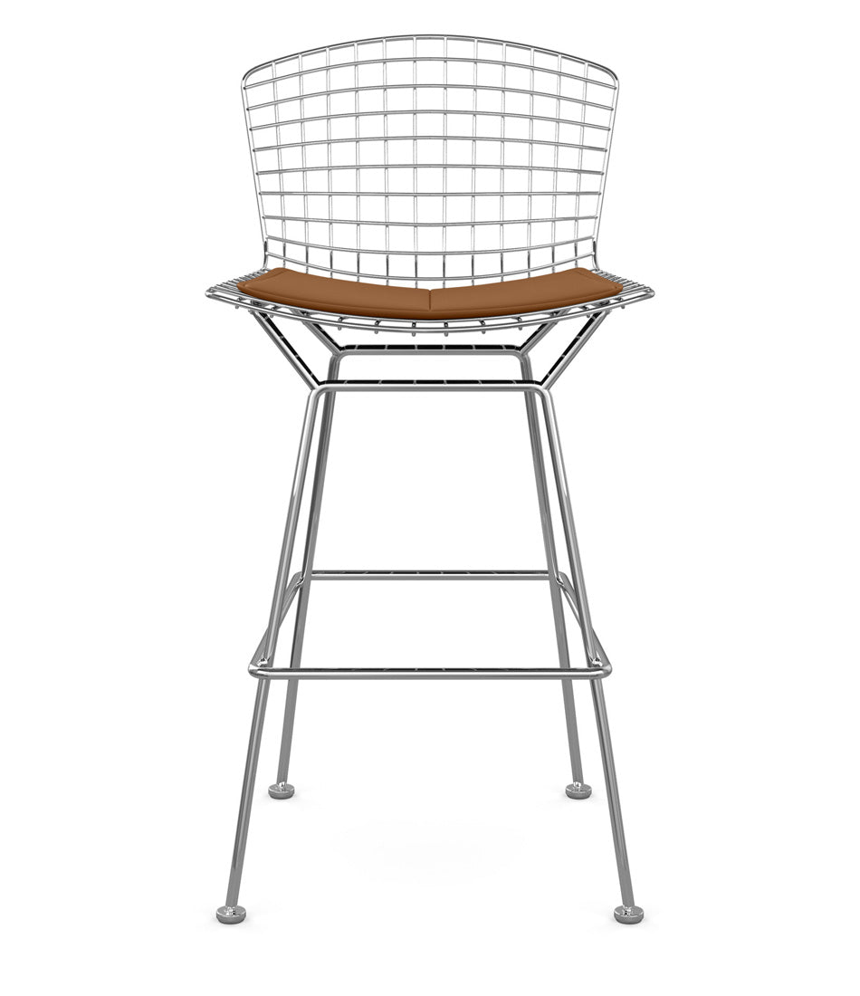 Bertoia Stool, Bar Height - Leather Seat Pad