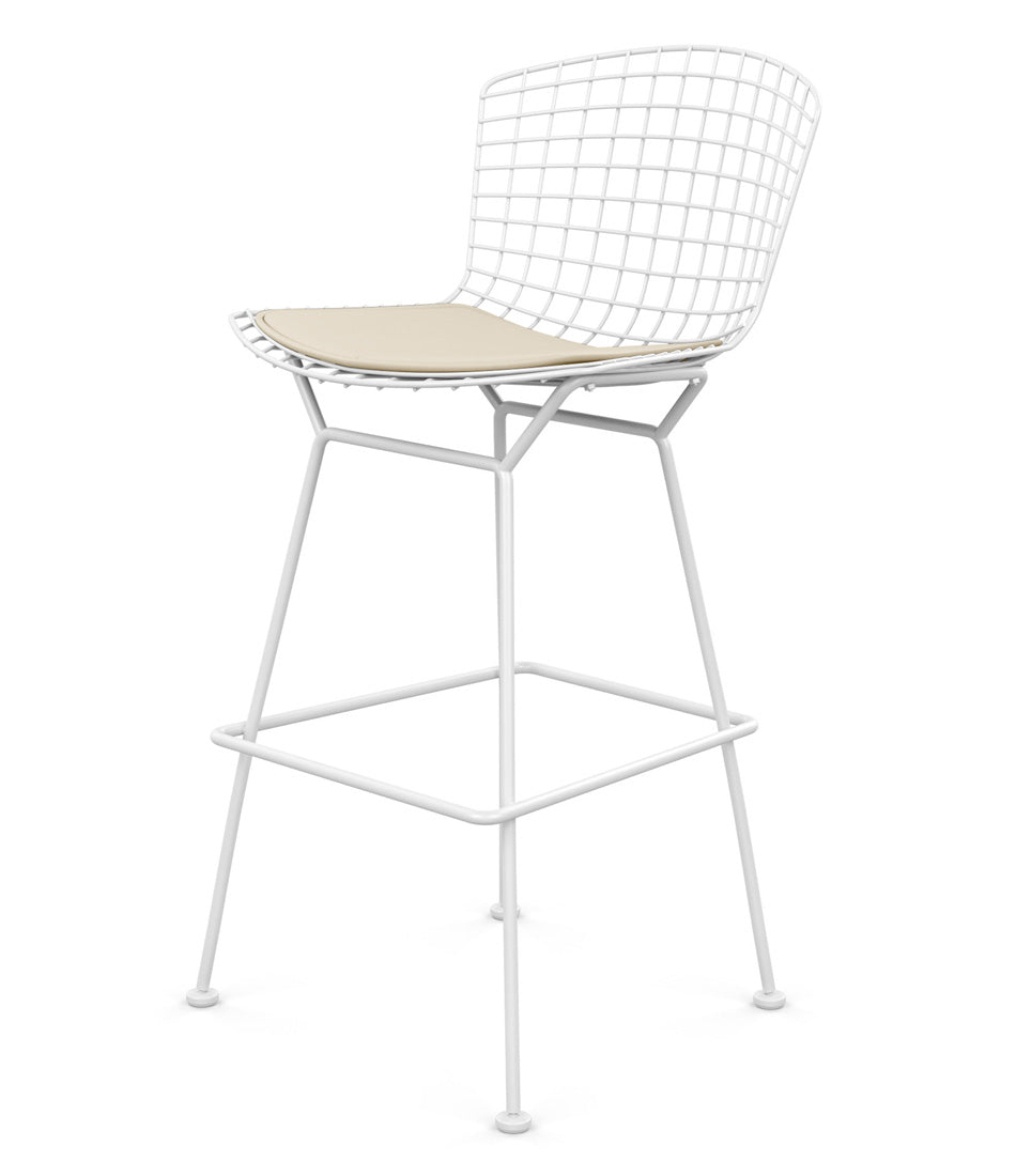 Bertoia Stool, Bar Height - Leather Seat Pad