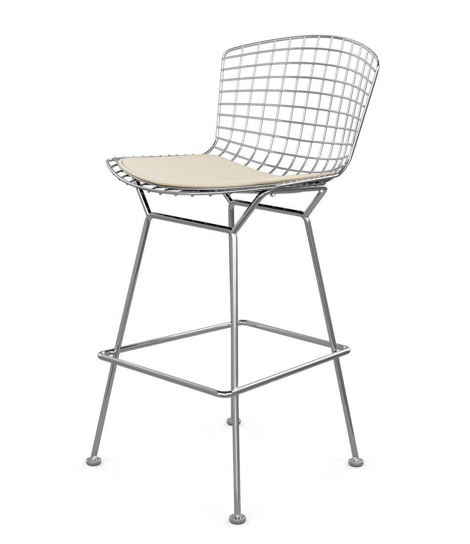 Bertoia Stool, Counter Height - Leather Seat Pad