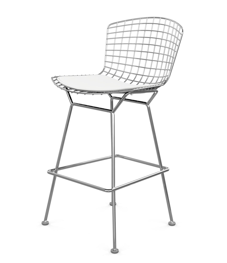 Bertoia Stool, Counter Height - Leather Seat Pad