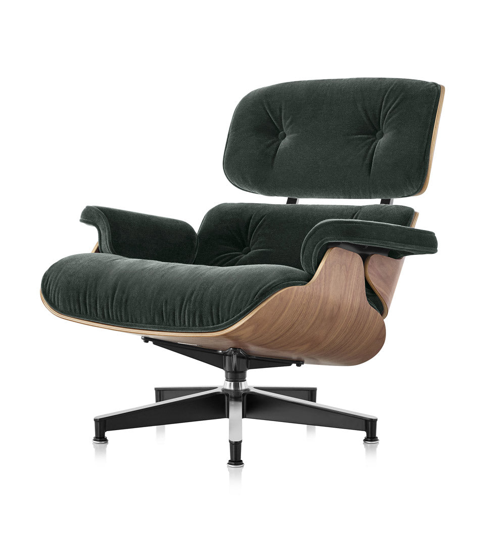 Eames® Lounge Mohair Chair and Ottoman - Classic Size