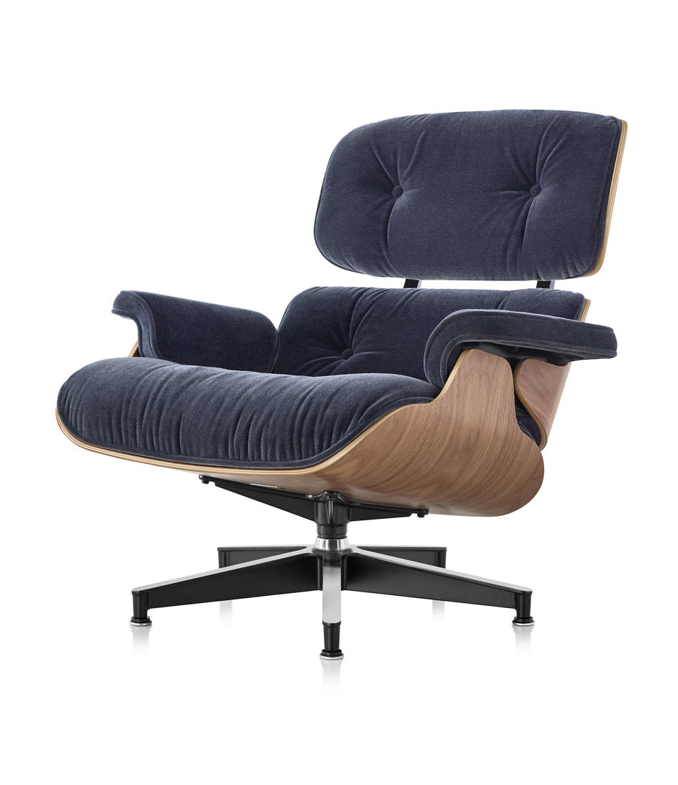 Eames® Lounge Mohair Chair and Ottoman - Classic Size