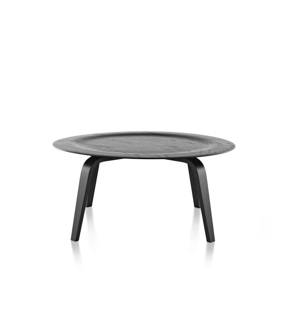 Eames® 模压胶合板咖啡桌 - 木底座