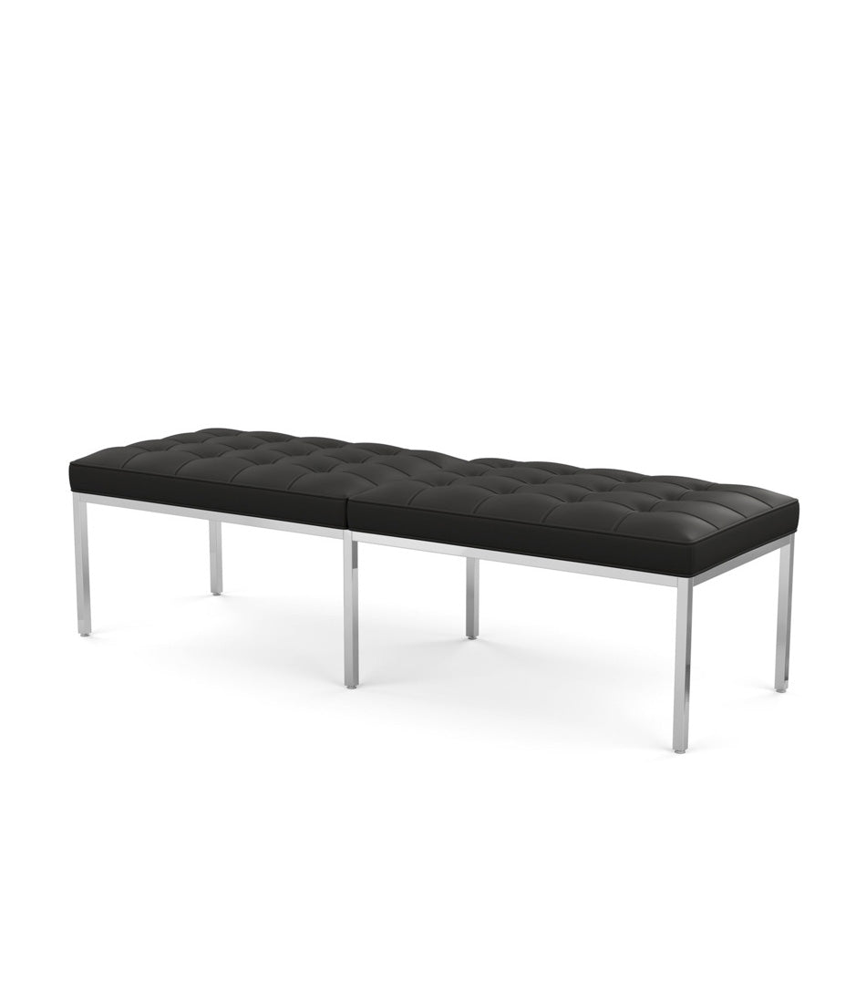 Florence Knoll Three Seat Bench - Leather