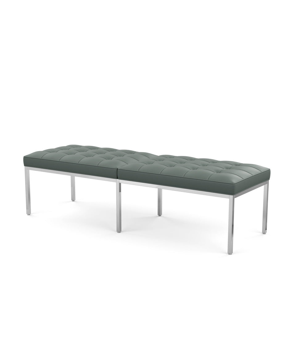 Florence Knoll Three Seat Bench - Leather
