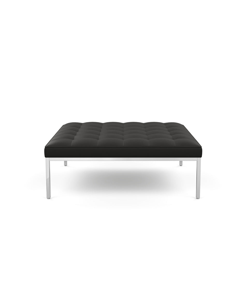 Florence Knoll Square Relaxed Leather Bench 37" - 56"