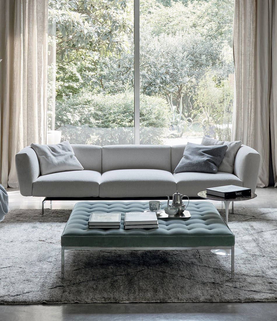 Florence Knoll 方形休闲织物长凳 37" - 56"