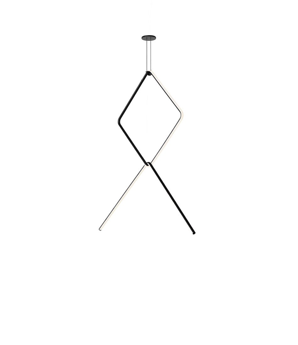 Flos Arrangements Pendant Light 4. Diamond and V-shaped LED light modules interlinked to form a single fixture.