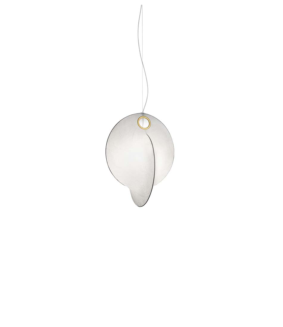 Flos Overlap pendant light, with resin cocoon wrapped over wire frame.