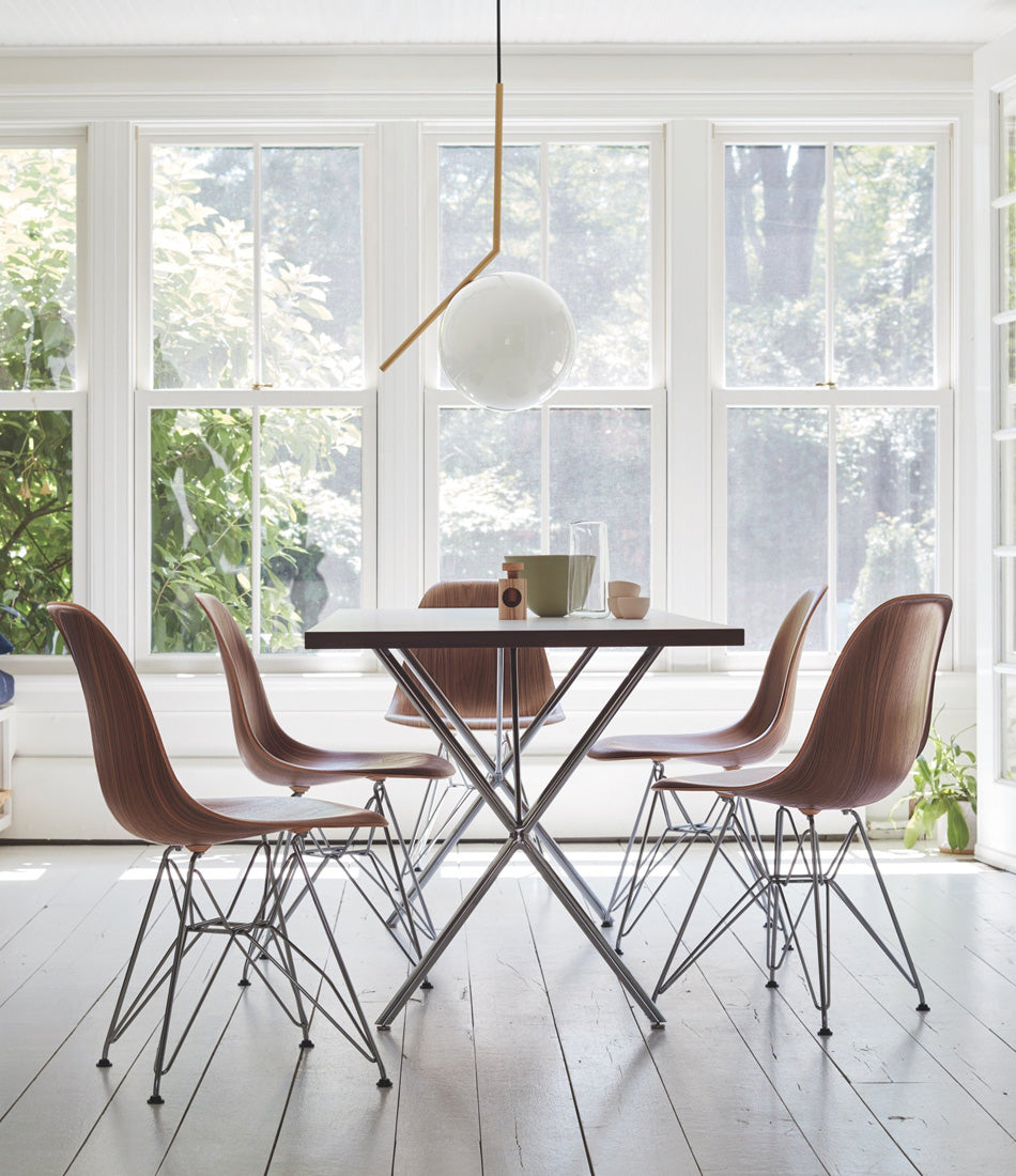 Eames® Molded Wood Side Chair, Wire Base
