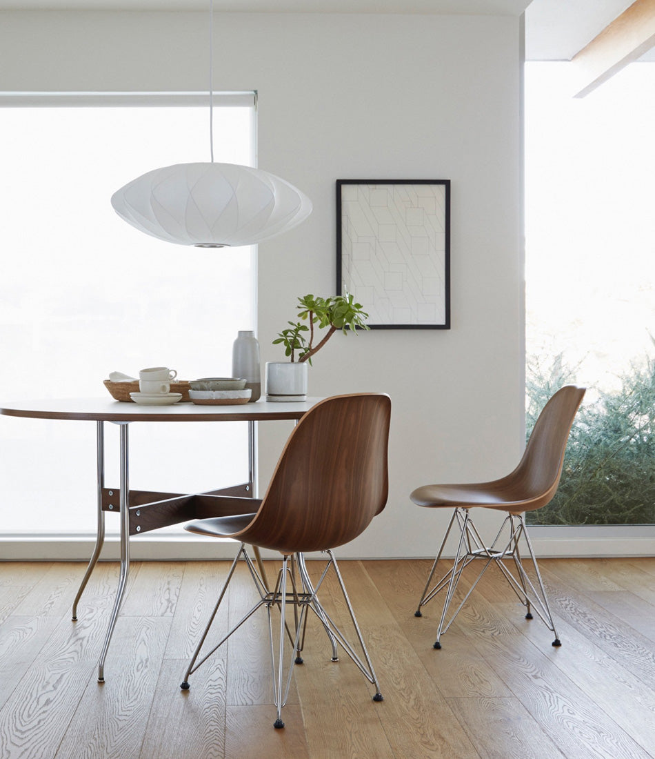 Eames® Molded Wood Side Chair, Wire Base