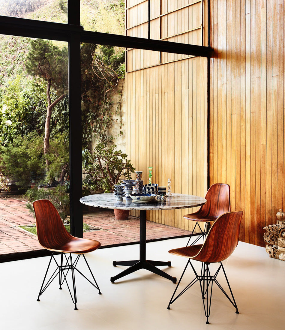 Eames® Molded Wood Side Chair, Wire Base