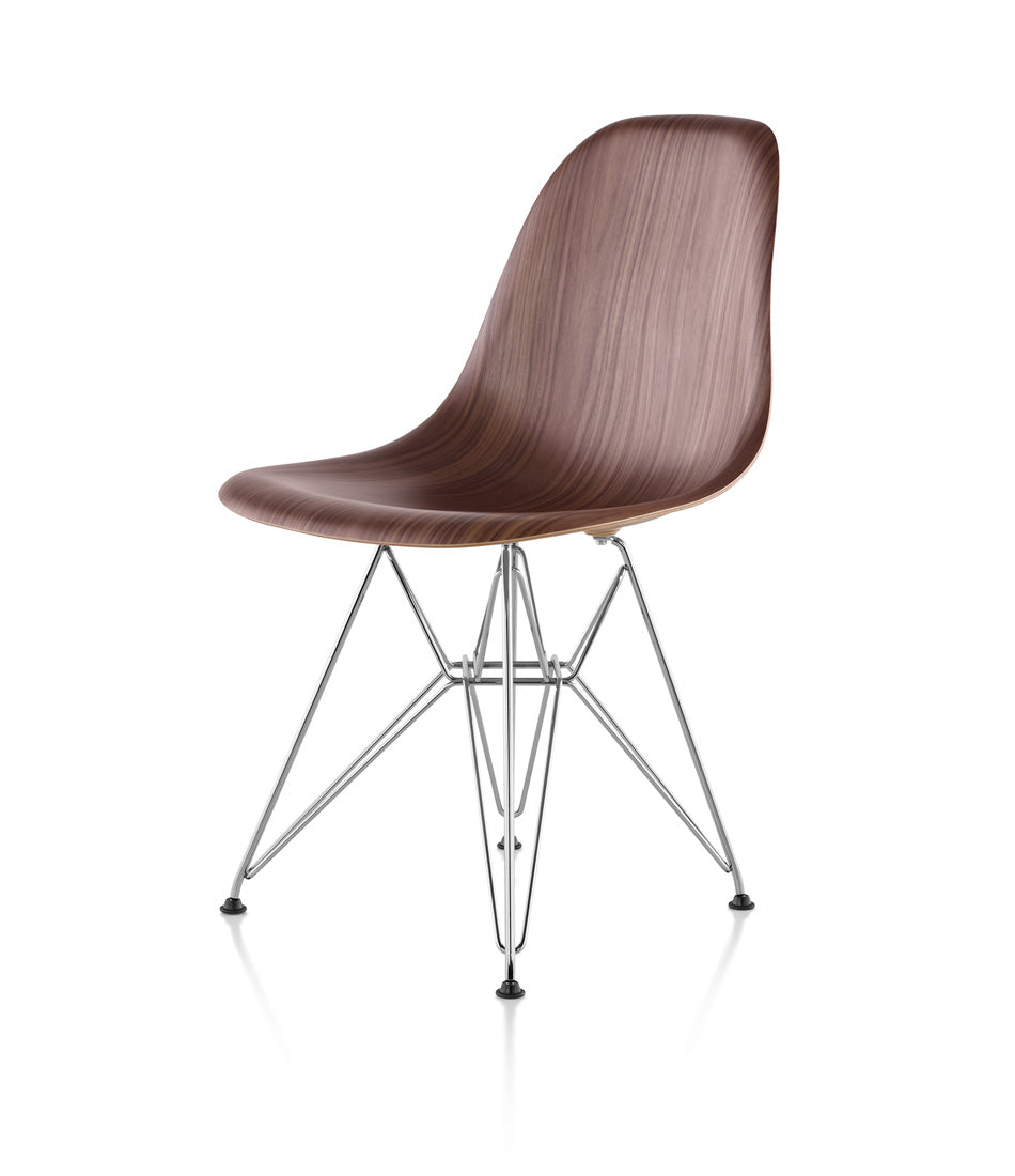 Eames® Molded Wood Side Chair, Wire Base