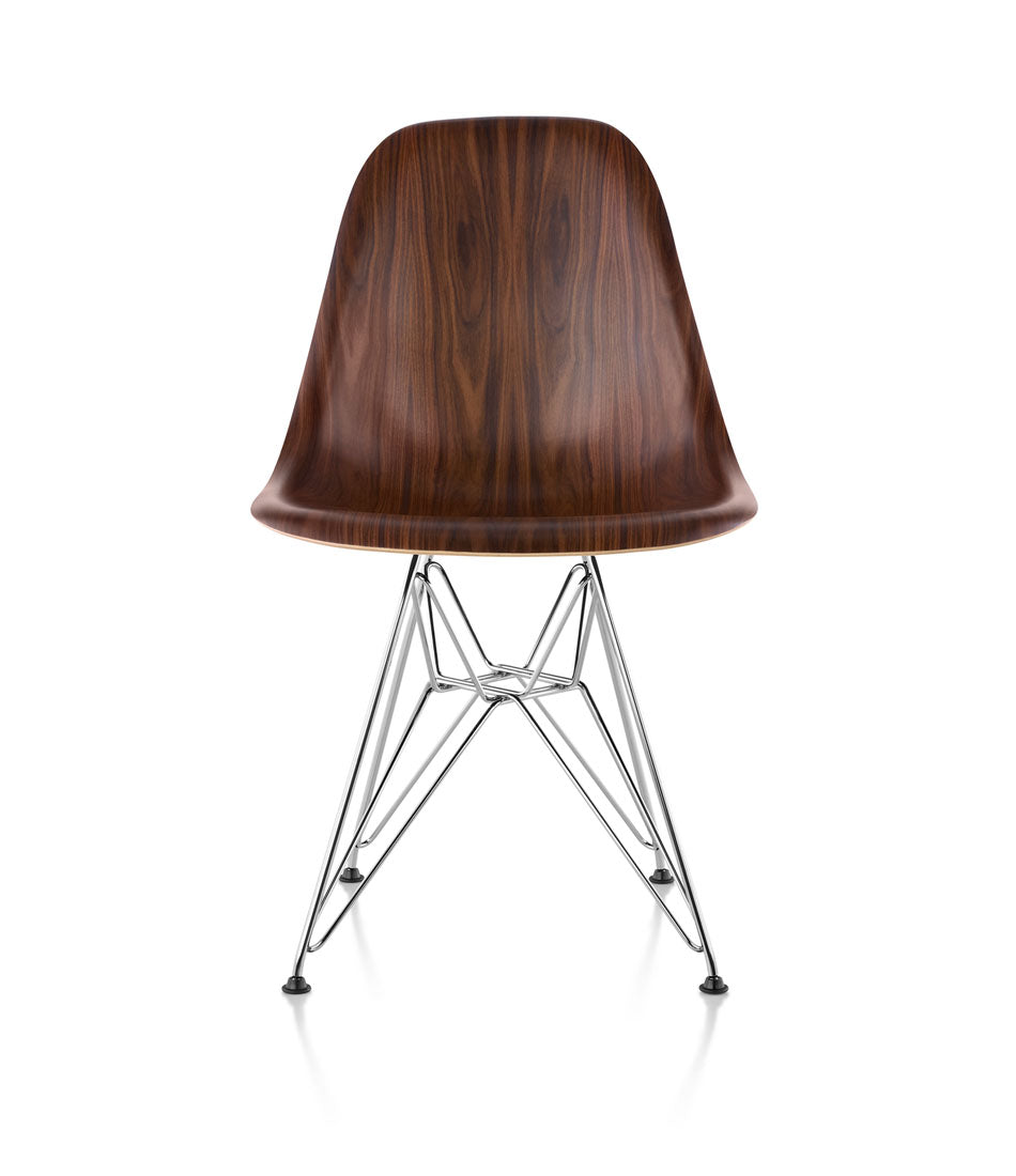 Eames® Molded Wood Side Chair, Wire Base