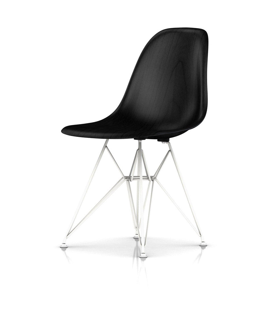 Eames® Molded Wood Side Chair, Wire Base