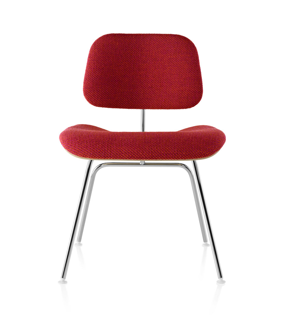 Eames® Molded Plywood Dining Chair with Metal Base Upholstered