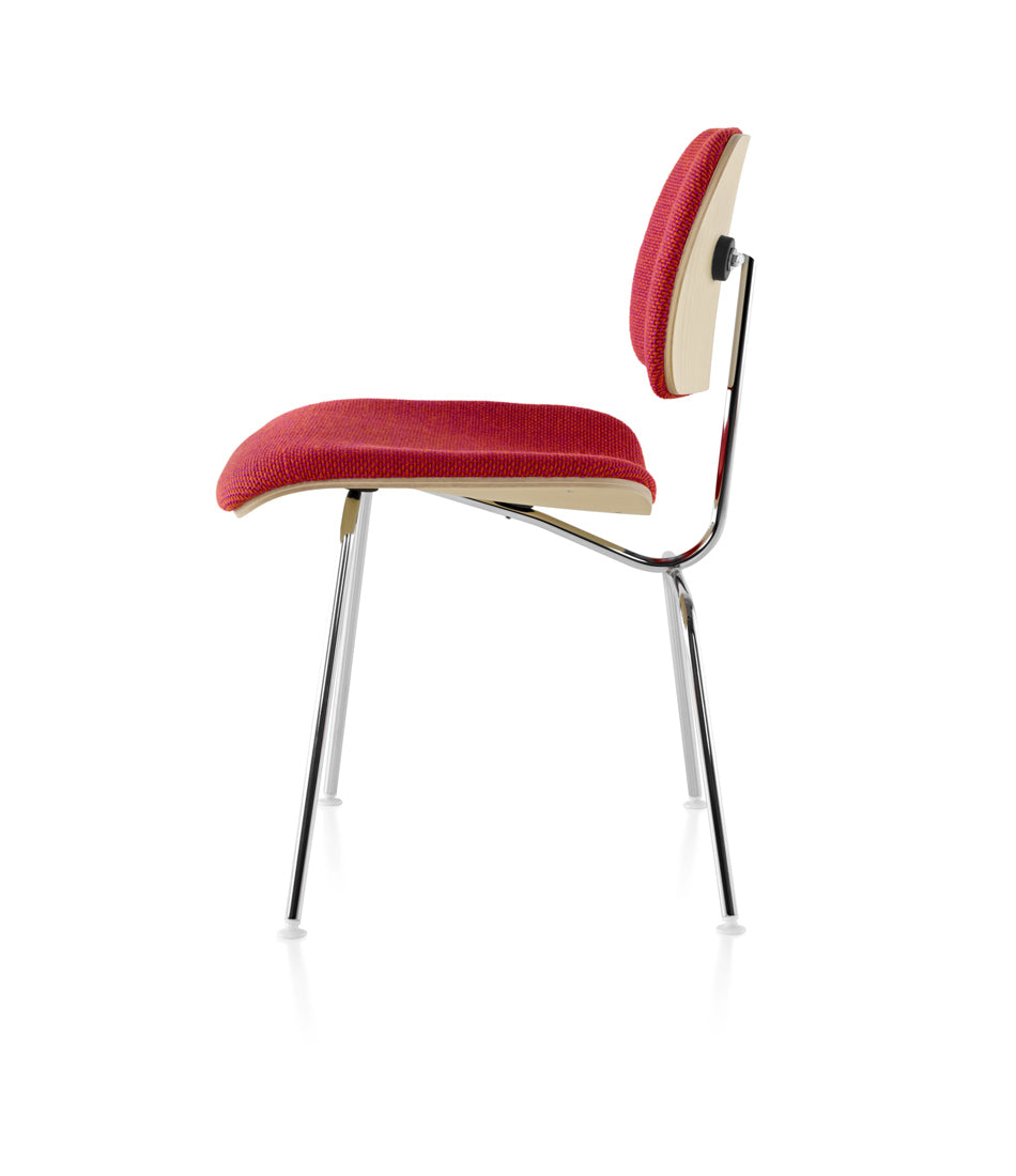 Eames® Molded Plywood Dining Chair with Metal Base Upholstered