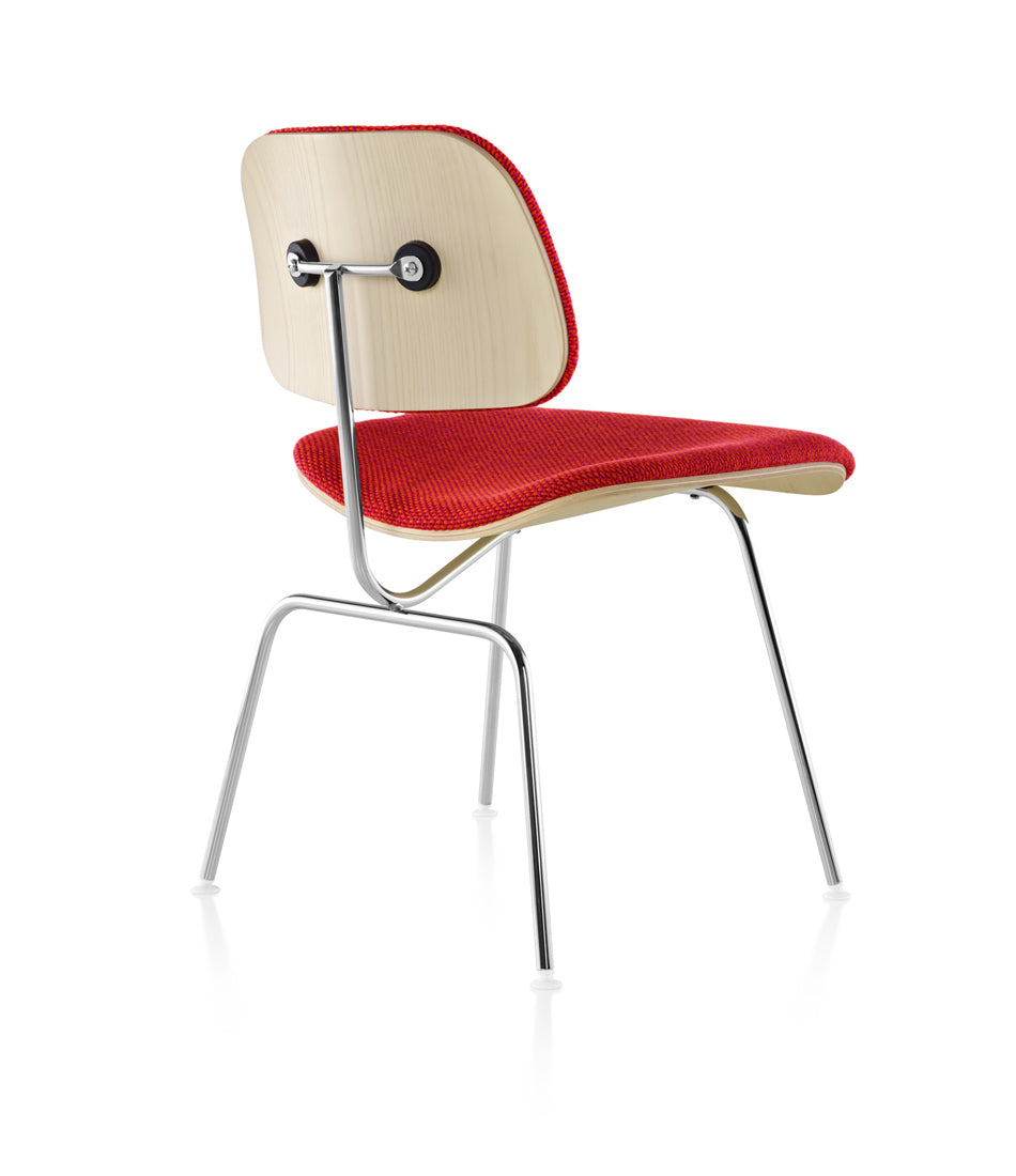 Eames® Molded Plywood Dining Chair with Metal Base Upholstered