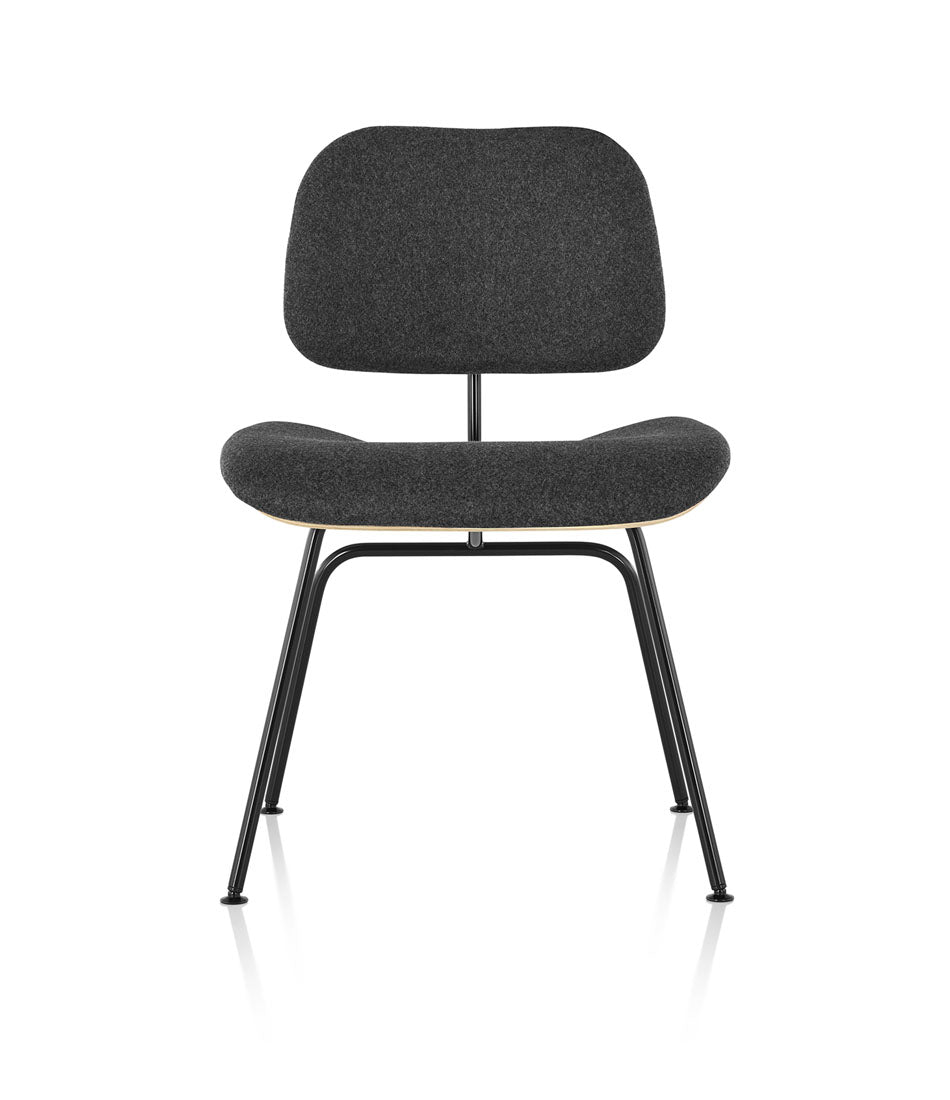 Eames® Molded Plywood Dining Chair with Metal Base Upholstered