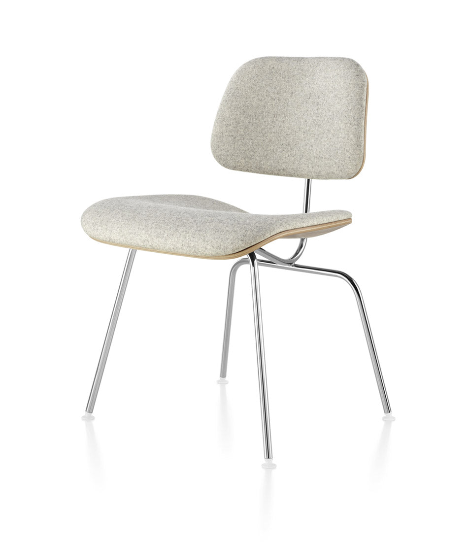 Eames® Molded Plywood Dining Chair with Metal Base Upholstered