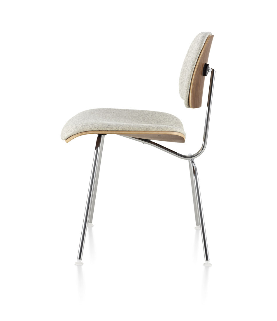 Eames® Molded Plywood Dining Chair with Metal Base Upholstered