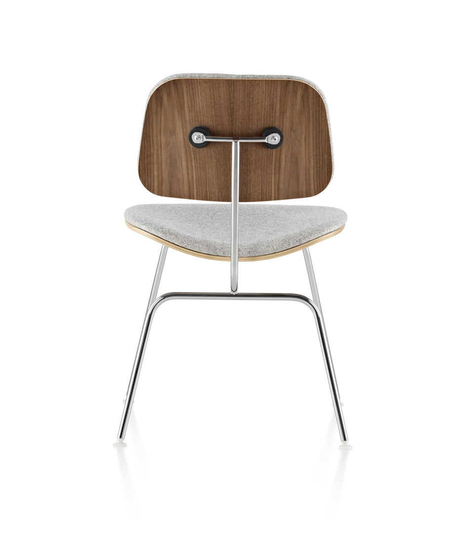 Eames® Molded Plywood Dining Chair with Metal Base Upholstered