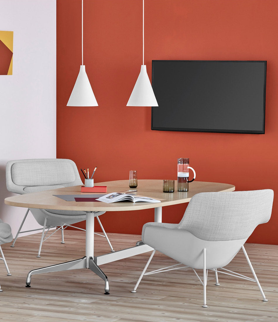 Striad® Low-Back Lounge Chair - Wire Base - Fabric