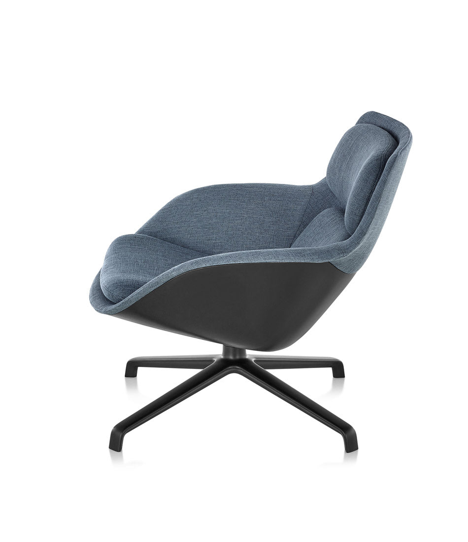 Striad® Low-Back Lounge Chair - 4-Star Swivel Base - Fabric