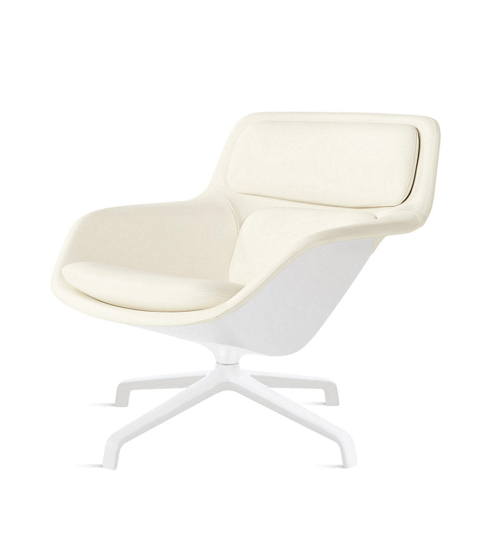 Striad® Low-Back Lounge Chair - 4-Star Swivel Base - Leather