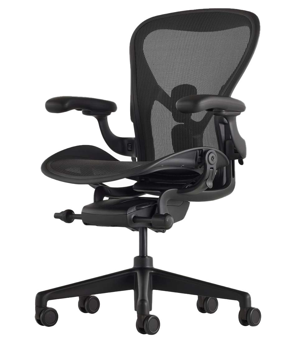 Herman Miller Aeron task chair in an onyx finish.