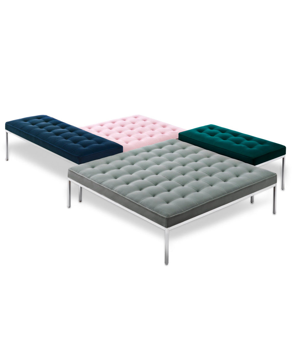 Florence Knoll 休闲长椅 2 座和 3 座 - 织物