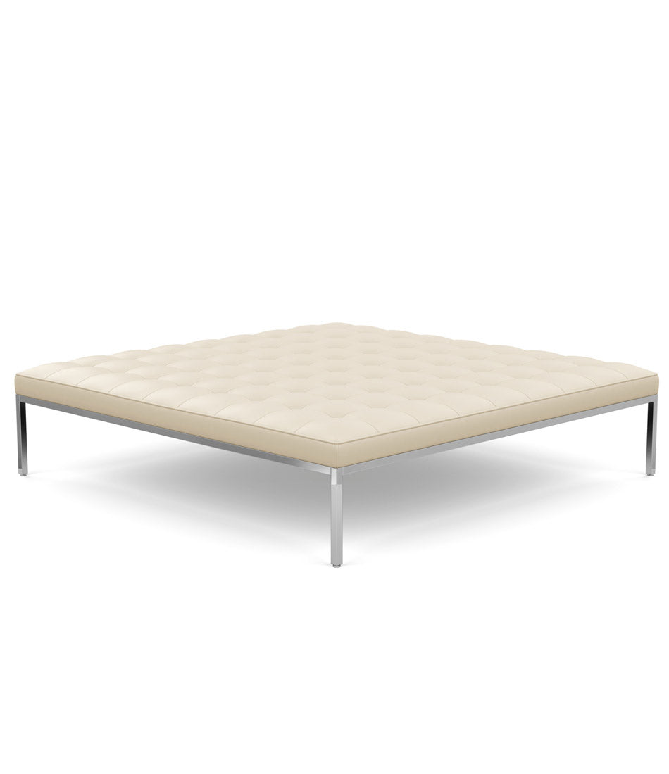 Florence Knoll 方形休闲皮革长凳 37" - 56"