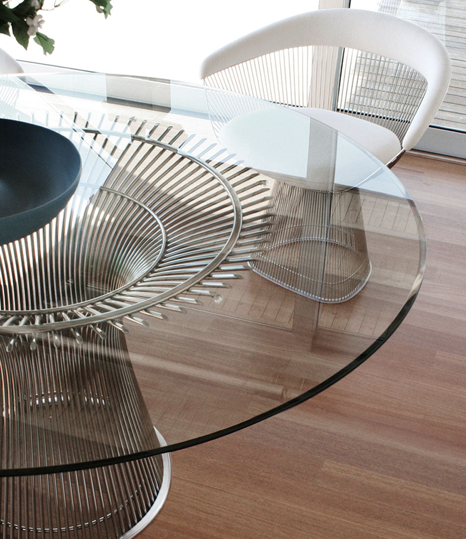 Platner Polished Nickel Dining Table