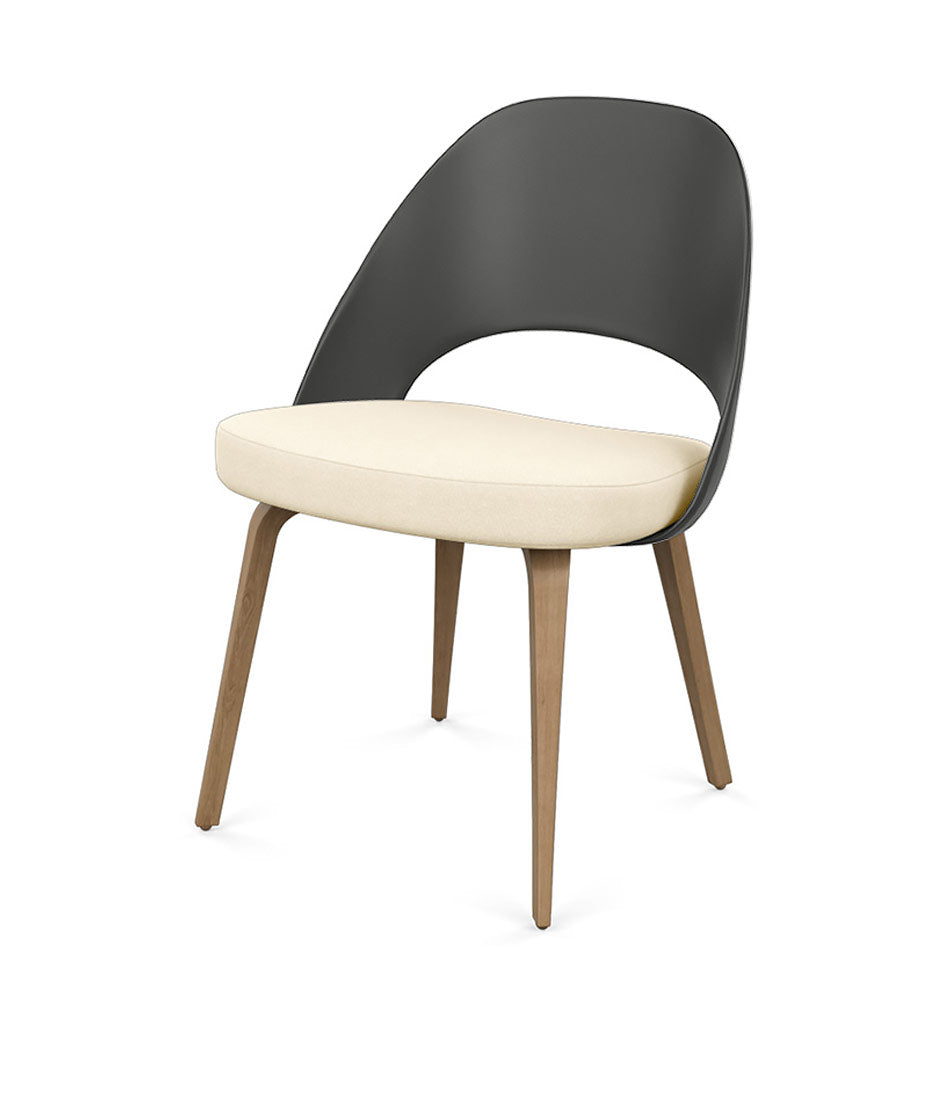 Saarinen Executive Chair with Molded Plastic Back - Wood Legs