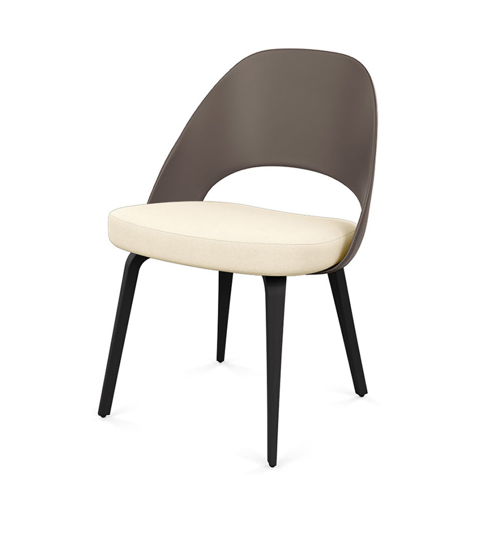 Saarinen Executive Chair with Molded Plastic Back - Wood Legs