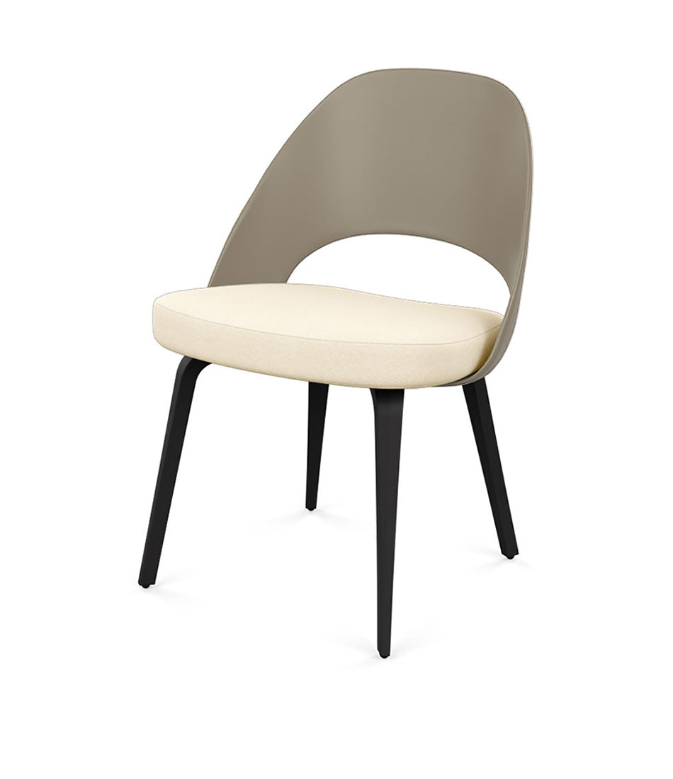 Saarinen Executive Chair with Molded Plastic Back - Wood Legs