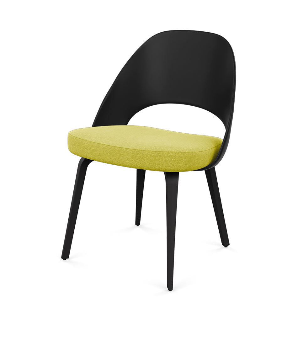 Saarinen Executive Chair with Molded Plastic Back - Wood Legs