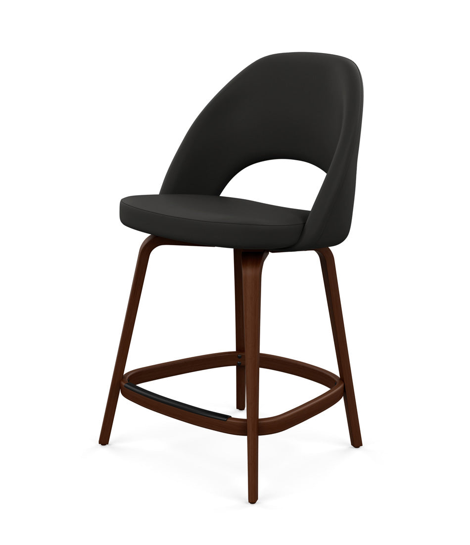 Saarinen Executive Stool, Counter Height - Leather