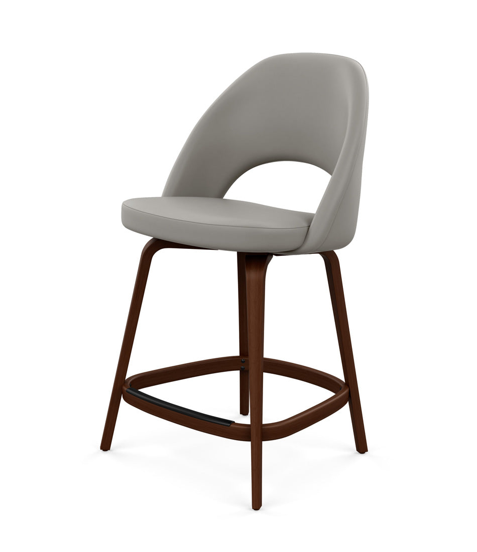 Saarinen Executive Stool, Counter Height - Leather