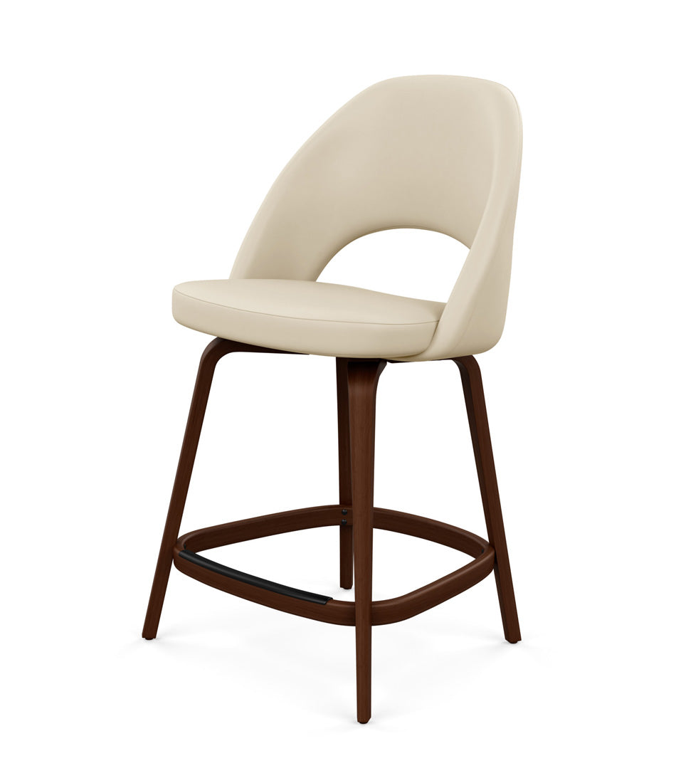 Saarinen Executive Stool, Counter Height - Leather