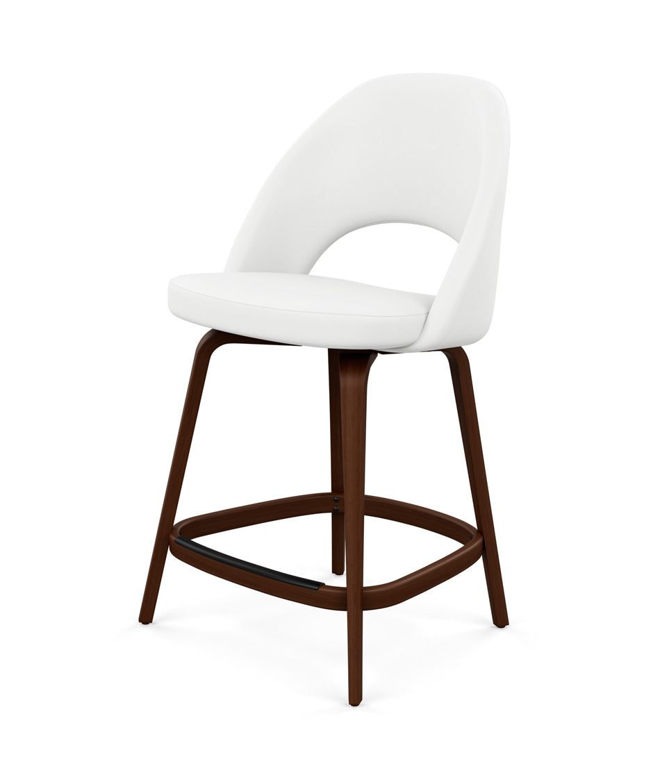 Saarinen Executive Stool, Counter Height - Leather