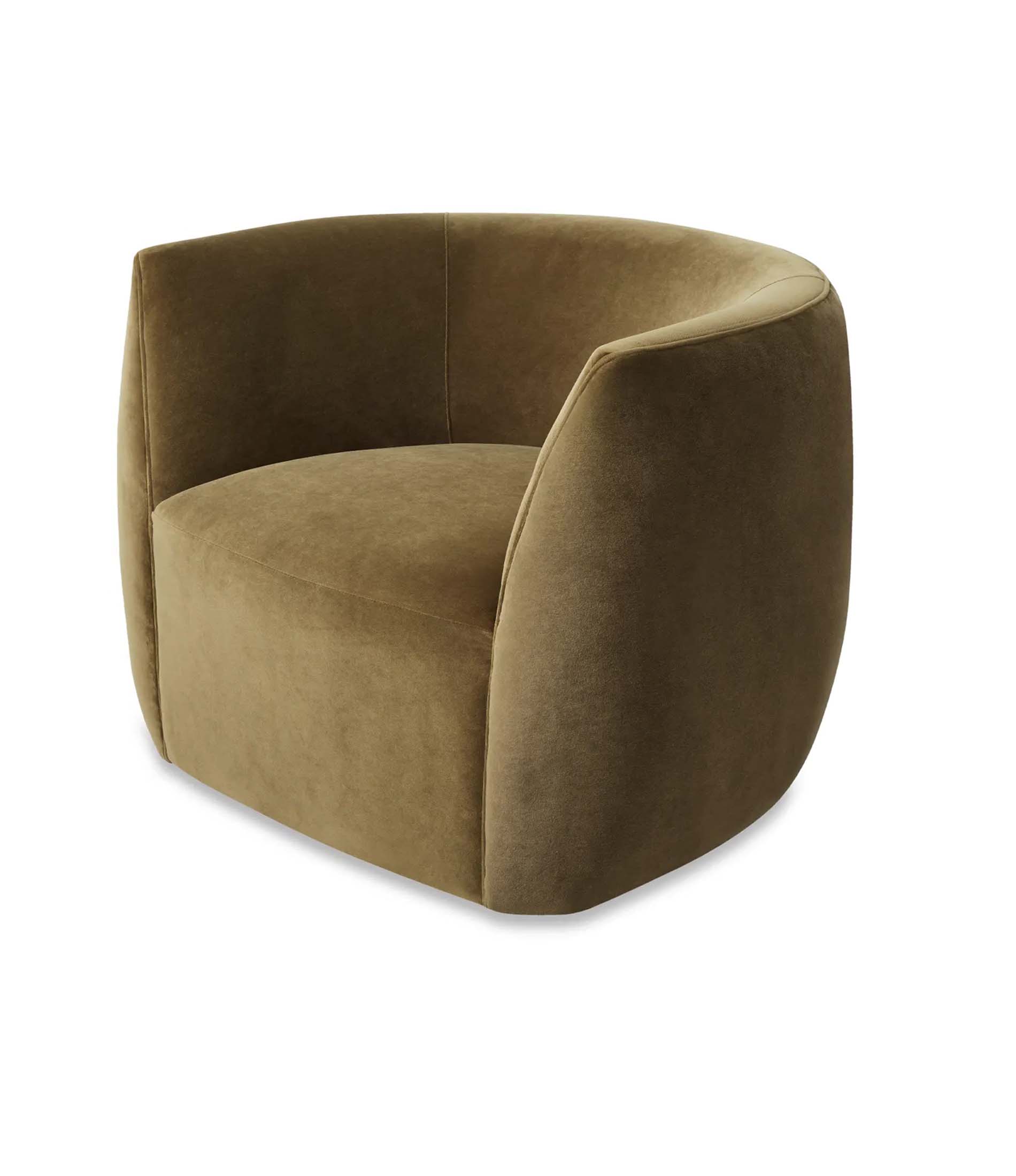 Council Swivel Lounge Chair - Velvet