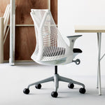 Sayl task chair, Nelson X-Leg Table